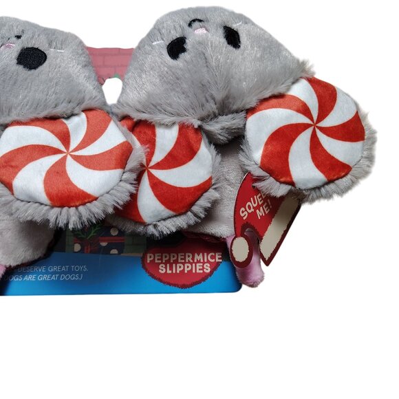Bark Deck The Howls Peppermice Slippies Squeakers Crazy Crinkle Dog Toy XS-S - Picture 2 of 5